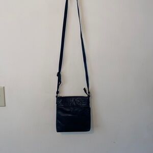 NWT Black Faux Leather Crossbody Bag